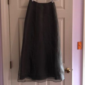 Unique and elegant Anthro full-length silk skirt.